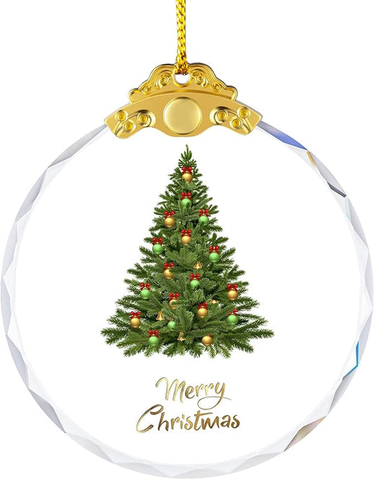 Christmas 2023 Hanging Ornament, Shiny Decor Ornament Decoration for Christmas Tree, Crystal Home Decor Xmas Gifts (Christmas Tree)